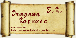 Dragana Kotević vizit kartica